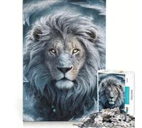 Puzzle da 1000 pezzi per adulti con il leone dell'era glaciale, gioco pratico, assemblaggio di modelli, compleanni e occasioni speciali 50x75cm