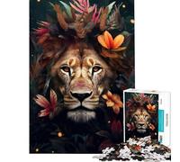 Puzzle da 1000 pezzi per adulti con il leone nella giungla gioco educativo e artistico per tutta la famiglia perfetto come decorazione e regalo di compleanno (dimensioni 38x26cm)