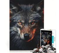Puzzle da 1000 pezzi per adulti con il Lupo Arrabbiato, gioco rilassante, allena la mente e la manualità, compleanno e Natale 50x75cm