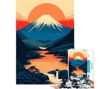 Puzzle da 1000 pezzi per adulti con il Monte Fuji al tramonto arte minimalista gioco educativo e stimolante ideale per momenti di relax divertimento e umorismo idee regalo (dimensioni 75x50cm)