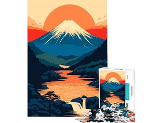 Puzzle da 1000 pezzi per adulti con il Monte Fuji al tramonto arte minimalista gioco educativo e stimolante ideale per momenti di relax divertimento e umorismo idee regalo (dimensioni 75x50cm)
