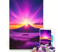 Puzzle da 1000 pezzi per adulti con il Monte Fuji all'alba un gioco rilassante divertente e spiritoso ideale come regalo 38x52cm