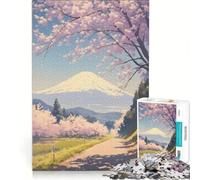 Puzzle da 1000 pezzi per adulti con il Monte Fuji e il paesaggio dei ciliegi in fiore gioco impossibile impegnativo da completare ideale come regalo 38x26cm