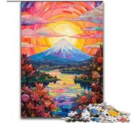 Puzzle da 1000 pezzi per adulti con il Monte Fuji,Giappone,realizzato in legno,regalo per uomini e donne,per occasioni quotidiane e speciali,50x75cm,coinvolgente attività di gioco per la famiglia