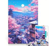 Puzzle da 1000 pezzi per adulti con il Monte Fuji in Giappone, antistress, di difficoltà elevata, ideale come elemento della lista dei desideri con Babbo Natale 50x75cm
