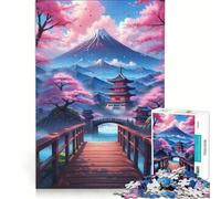 Puzzle da 1000 pezzi per adulti con il Monte Fuji: un gioco bello e divertente, stimolante da completare, che rafforza l'amore tra le coppie 50x75cm