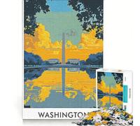 Puzzle da 1000 pezzi per adulti con il monumento di Washington DC gioco pratico decorazione per la casa compleanno e Natale 38x52cm
