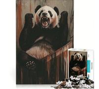 Puzzle da 1000 pezzi per adulti con il panda arrabbiato, gioco impossibile, sfida difficile, per rafforzare l'amore tra le coppie 38x52cm