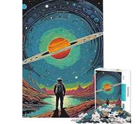 Puzzle da 1000 pezzi per adulti con il pianeta Saturno colorato ideale per ragazzi e ragazze Taglio di precisione per allenare la mente e la manualità Giocattolo educativo 38x52cm