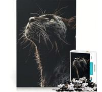 Puzzle da 1000 pezzi per adulti con il profilo della Pantera Nera, gioco pratico, antistress, ideale come regalo per tutta la famiglia 38x52cm