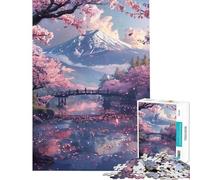 Puzzle da 1000 pezzi per adulti con il riflesso del Monte Fuji ideale come regalo educativo o gioco intellettuale per famiglie (dimensioni 38x26cm)