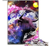 Puzzle da 1000 pezzi per adulti con il segno zodiacale del Toro, perfetto per il divertimento in famiglia a Natale, Ringraziamento, compleanni e Pasqua (dimensioni: 26x38cm)