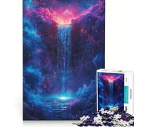 Puzzle da 1000 pezzi per adulti con il simbolo dell'Acquario e una cascata giocattolo fai-da-te per divertimento in famiglia per rafforzare l'amore tra le coppie 50x75cm