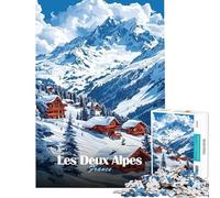 Puzzle da 1000 pezzi per adulti con il tema della stazione sciistica Les Deux Alpes Un gioco rompicapo che stimola la mente e permette di assemblare il puzzle un regalo perfetto per amici e familiari