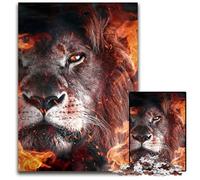 Puzzle da 1000 pezzi per adulti con il volto in fiamme del Re Leone Puzzle perfetti per il divertimento in famiglia durante Natale Ringraziamento Compleanni Pasqua 1000 pezzi (75x50 cm)