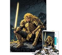 Puzzle da 1000 pezzi per adulti con illustrazione del Cavaliere d'Oro impegnativo da completare decorazione per la casa gioco divertente adatto a partire dai 14 anni (50x75cm)