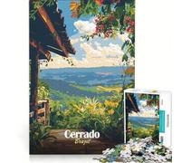 Puzzle da 1000 pezzi per adulti con illustrazione del paesaggio del Cerrado, Brasile Gioco impossibile, ideale per passare il tempo durante le vacanze, come regalo di compleanno o di viaggio 38x52cm