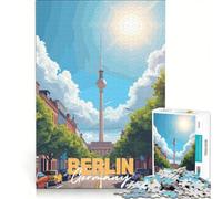 Puzzle da 1000 pezzi per adulti con illustrazione del panorama urbano di Berlino e della torre della televisione, giocattolo fai-da-te, attività divertenti da fare in casa, per rafforzare il legame