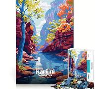Puzzle da 1000 pezzi per adulti con illustrazione del Parco Nazionale di Karijini,Australia,con taglio liscio e disegno artistico Attività stimolante per la mente,divertimento e svago,regalo di Natale