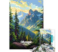 Puzzle da 1000 pezzi per adulti con illustrazione del Parco Nazionale Olimpico sfida per l'intelligenza giocattolo divertente per tutta la famiglia opera d'arte regalo (dimensioni 50x75cm)