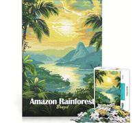Puzzle da 1000 pezzi per adulti con illustrazione della foresta amazzonica brasiliana, gioco pratico, migliora la memoria, ideale come regalo per tutta la famiglia 38x26cm
