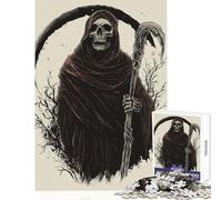 Puzzle da 1000 pezzi per adulti con illustrazione della Morte,decorazione per la casa,giocattoli,regali di Babbo Natale segreto,gioco rompicapo,decompressione intellettuale,dimensioni 38x52cm