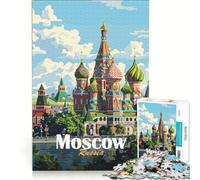 Puzzle da 1000 pezzi per adulti con illustrazione della Piazza Rossa di Mosca gioco educativo difficile e stimolante gioco unico e avvincente 38x26cm