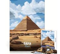 Puzzle da 1000 pezzi per adulti con illustrazione della piramide di Giza,taglio preciso,gioco stimolante per la mente,gioco rilassante,scena natalizia (38x26cm)