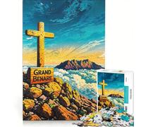 Puzzle da 1000 pezzi per adulti con illustrazione della vetta del monte Benare, gioco educativo, difficile e stimolante, gioco unico e avvincente 50x75cm