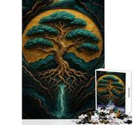 Puzzle da 1000 pezzi per adulti con illustrazione dell'Albero della Vita dorato Gioco impossibile ideale per le vacanze a casa per passare il tempo un giocattolo educativo che rafforza l'amore