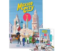 Puzzle da 1000 pezzi per adulti con illustrazione di Città del Messico gioco rompicapo giocattolo avvincente per coltivare la pazienza regalo divertente per donne (dimensioni 50x75cm)