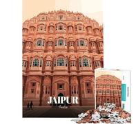 Puzzle da 1000 pezzi per adulti con illustrazione di Hawa Mahal Jaipur India Gioco educativo per tutta la famiglia ideale come sfida o regalo di compleanno per uomini e donne (dimensioni 50x75cm)