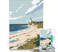 Puzzle da 1000 pezzi per adulti con illustrazione di un faro costiero, gioco educativo, difficile, ideale come regalo di compleanno o per occasioni speciali 38x26cm