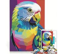 Puzzle da 1000 pezzi per adulti con illustrazione di un pappagallo colorato in stile pop art, gioco impossibile, divertente attività da fare in casa, adatto come decorazione da scrivania 38x52cm