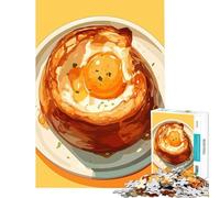 Puzzle da 1000 pezzi per adulti con illustrazione di un uovo nel buco e un pasticcino Giochi rilassanti e coinvolgenti per coltivare la pazienza Regalo di compleanno per il divertimento in famiglia