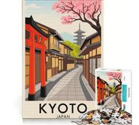 Puzzle da 1000 pezzi per adulti con illustrazione di una scena di strada di Kyoto Giappone Gioco impossibile impegnativo da completare ideale come regalo 38x26cm