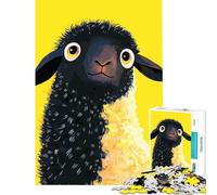 Puzzle da 1000 pezzi per adulti con illustrazione di una simpatica pecora nera Giochi per famiglie giocattoli che creano dipendenza per coltivare la pazienza Regalo di compleanno Un'opera d'arte