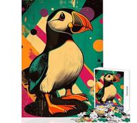 Puzzle da 1000 pezzi per adulti con illustrazione retrò di pulcinella di mare giocattoli antistress ottimi regali e giocattoli per giochi educativi allena il cervello e le mani dimensioni 50x75cm