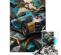 Puzzle da 1000 pezzi per adulti con immagine astratta della Nissan GTR sfida educativa per divertimento e relax in famiglia adatto a partire dai 14 anni (38x26cm)