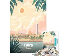 Puzzle da 1000 pezzi per adulti con immagine del Cairo Egitto poster di viaggio per gioco educativo giocattolo di sfida per giochi educativi decorazione artistica per la casa regalo artistico