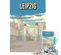 Puzzle da 1000 pezzi per adulti con immagine del Vecchio Municipio (Altes Rathaus) ambientazione vintage di Lipsia Germania Giochi rilassanti sfida per l'intelligenza e la mente giocattoli che creano