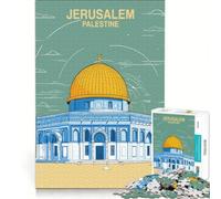 Puzzle da 1000 pezzi per adulti con immagine di Gerusalemme e Al Aqsa decorazione murale ideale per il divertimento in famiglia regalo di compleanno o di viaggio 38x52cm