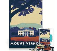 Puzzle da 1000 pezzi per adulti con immagine di Mount Vernon,Virginia,ritagli nitidi,grafica accattivante,sfida intelligente,gioco divertente per il tempo libero,decorazione natalizia da parete