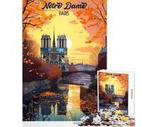 Puzzle da 1000 pezzi per adulti con immagine di Notre Dame de Paris gioco rilassante analisi e logica giocattolo educativo antistress e stimolante per l'intelletto (50x75cm)