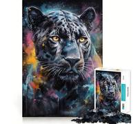 Puzzle da 1000 pezzi per adulti con immagine di Pantera Nera,incastro preciso,gioco di logica, rilassarsi,perfetto per compleanni e divertimento 38x26cm