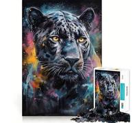 Puzzle da 1000 pezzi per adulti con immagine di Pantera Nera,intagli precisi,gioco di logica e pensiero creativo,ideale per il tempo libero,con soggetto natalizio 50x75cm
