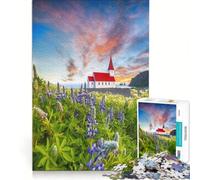 Puzzle da 1000 pezzi per adulti con immagine di una chiesa cristiana gioco rompicapo antistress ogni pezzo è unico 38x52cm