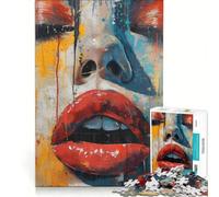 Puzzle da 1000 pezzi per adulti con immagine di una donna che ama le buone vibrazioni, un gioco impossibile che stimola l'analisi e la logica, per rafforzare l'amore tra le coppie 38x26cm