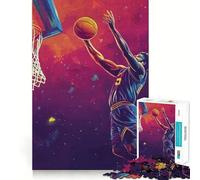 Puzzle da 1000 pezzi per adulti con immagine di una schiacciata di basket,bordi precisi,gioco per allenare la mente,regalo per momenti di relax,divertente regalo di Natale (38x26cm)