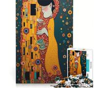 Puzzle da 1000 pezzi per adulti con immagini di Gustav Klimt e Tim Burton, decorazione da parete, attività divertenti da fare in casa, per rafforzare il legame di coppia 38x52cm